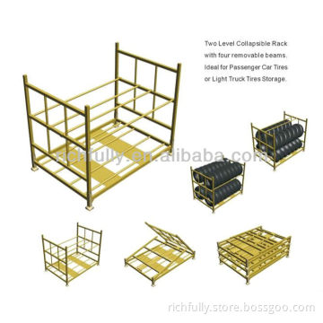 RFY-WT03 Folding Steel Storage Stack Car Tire Display Rack, Tire Shelf, Car Accessories Display Rack